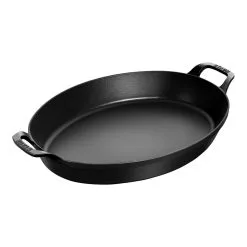 Staub 37 Cm Oval Cast Iron Oven Dish Black