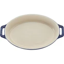 Staub 23 Cm Oval Ceramic Oven Dish Dark-blue -Knives & Scissors Sales Store 40508 604 2 1