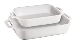 Staub 2-pcs Rectangular Ovenware Set White