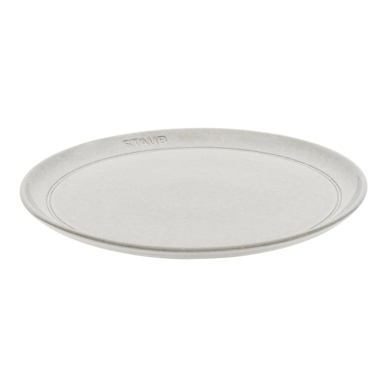 Staub 26 Cm Ceramic Plate Flat White Truffle 1 Staub 26 Cm Ceramic Plate Flat White Truffle
