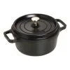 Staub 22 Cm Round Cast Iron Cocotte Black