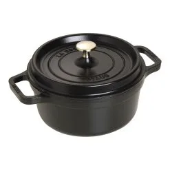 Staub 22 Cm Round Cast Iron Cocotte Black