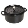 Staub 26 Cm Round Cast Iron Cocotte Black