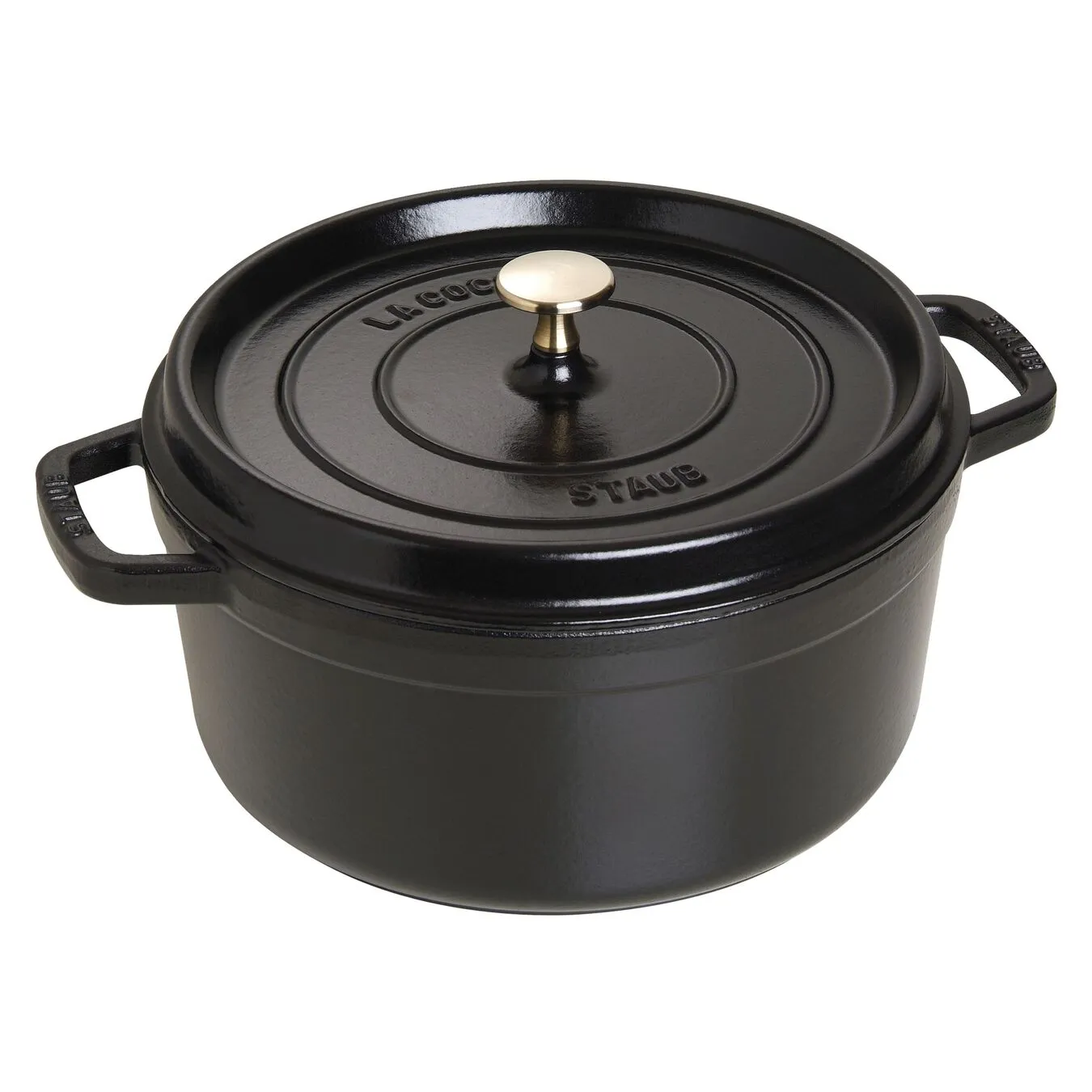 Staub 26 Cm Round Cast Iron Cocotte Black 1 Staub 26 Cm Round Cast Iron Cocotte Black
