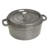 Staub 28 Cm Round Cast Iron Cocotte Graphite-grey