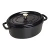 Staub 29 Cm Oval Cast Iron Cocotte Black