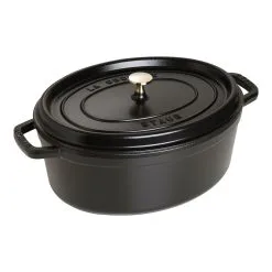 Staub 33 Cm Oval Cast Iron Cocotte Black