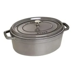 Staub 33 Cm Oval Cast Iron Cocotte Graphite-grey