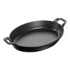 Staub 32 Cm Oval Cast Iron Oven Dish Black