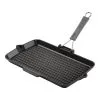 Staub 34 X 21 Cm Rectangular Cast Iron Grill Pan With Pouring Spout Black