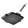 Staub 24 X 24 Cm Square Cast Iron Grill Pan With Pouring Spout Black