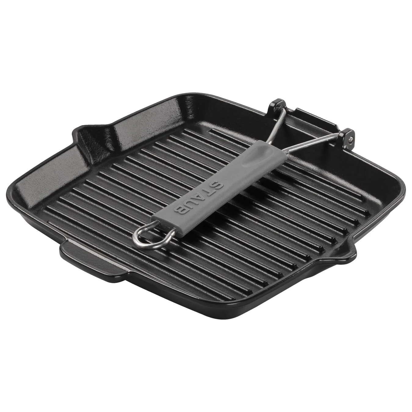 Staub 24 X 24 Cm Square Cast Iron Grill Pan With Pouring Spout Black 2 Staub 24 X 24 Cm Square Cast Iron Grill Pan With Pouring Spout Black - Image 2