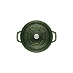 Staub 28 Cm Round Cast Iron Cocotte Basil-green -Knives & Scissors Sales Store 40509 354 0 2