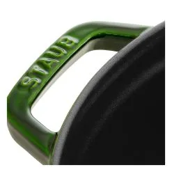 Staub 26 Cm Round Cast Iron Cocotte Basil-green -Knives & Scissors Sales Store 40509 354 0 3 2