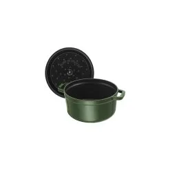 Staub 26 Cm Round Cast Iron Cocotte Basil-green -Knives & Scissors Sales Store 40509 354 0 5 2