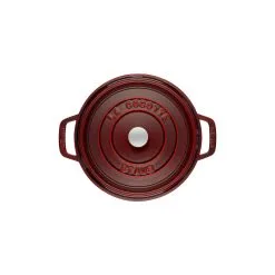 Staub 28 Cm Round Cast Iron Cocotte Grenadine-red -Knives & Scissors Sales Store 40509 355 0 2 2