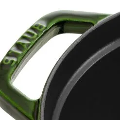 Staub 31 Cm Oval Cast Iron Cocotte Basil-green -Knives & Scissors Sales Store 40509 363 0 3 2