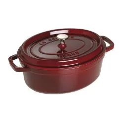 Staub 29 Cm Oval Cast Iron Cocotte Grenadine-red -Knives & Scissors Sales Store 40509 364 0 2