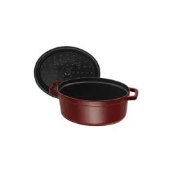 Staub 29 Cm Oval Cast Iron Cocotte Grenadine-red -Knives & Scissors Sales Store 40509 364 0 5