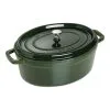 Staub 31 Cm Oval Cast Iron Cocotte Basil-green