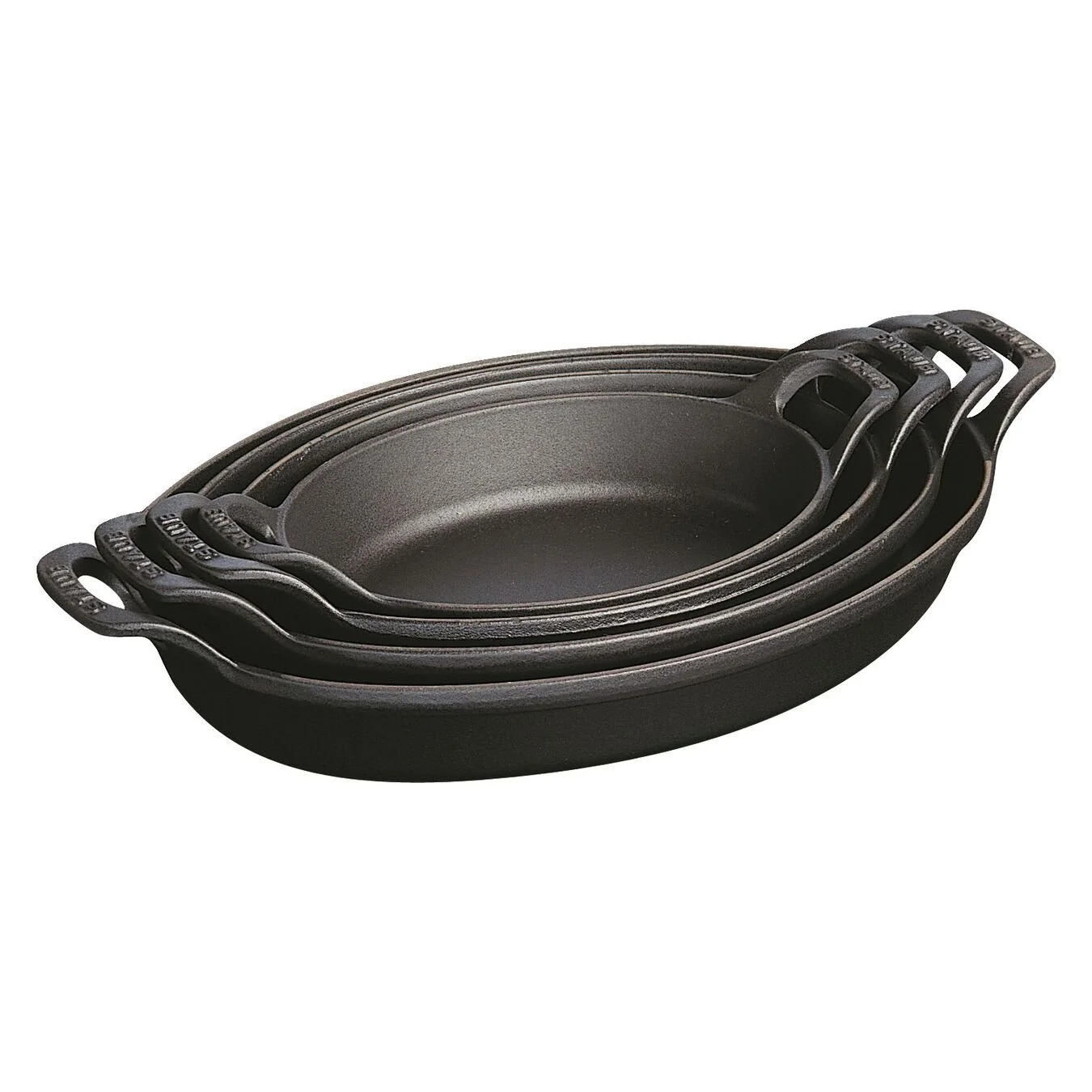 Staub 32 Cm Oval Cast Iron Oven Dish Black 2 Staub 32 Cm Oval Cast Iron Oven Dish Black - Image 2