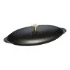 Staub 31 Cm Oval Cast Iron Oven Dish With Lid Black