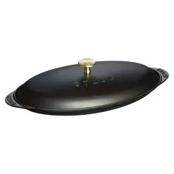 Staub 31 Cm Oval Cast Iron Oven Dish With Lid Black -Knives & Scissors Sales Store 40509 400 0 3