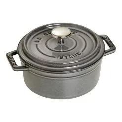Staub 12 Cm Round Cast Iron Cocotte Graphite-grey