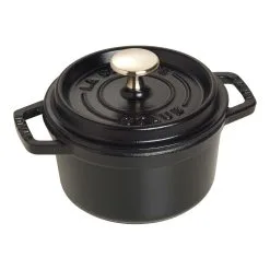 Staub 14 Cm Round Cast Iron Cocotte Black