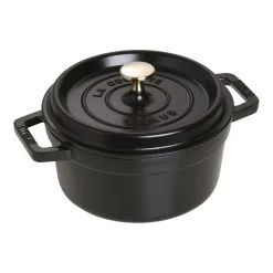 Staub 20 Cm Round Cast Iron Cocotte Black