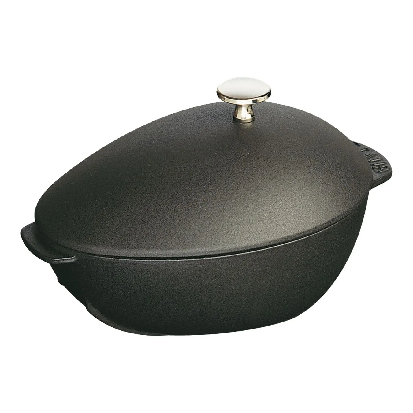 Staub 25 Cm Oval Cast Iron Mussel Pot Black 1 Staub 25 Cm Oval Cast Iron Mussel Pot Black