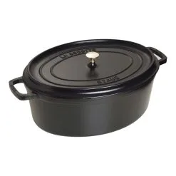 Staub 41 Cm Oval Cast Iron Cocotte Black