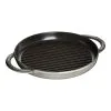 Staub 26 Cm Round Cast Iron Pure Grill Graphite-grey