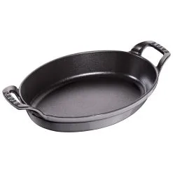 Staub 24 Cm Oval Cast Iron Oven Dish Graphite-grey