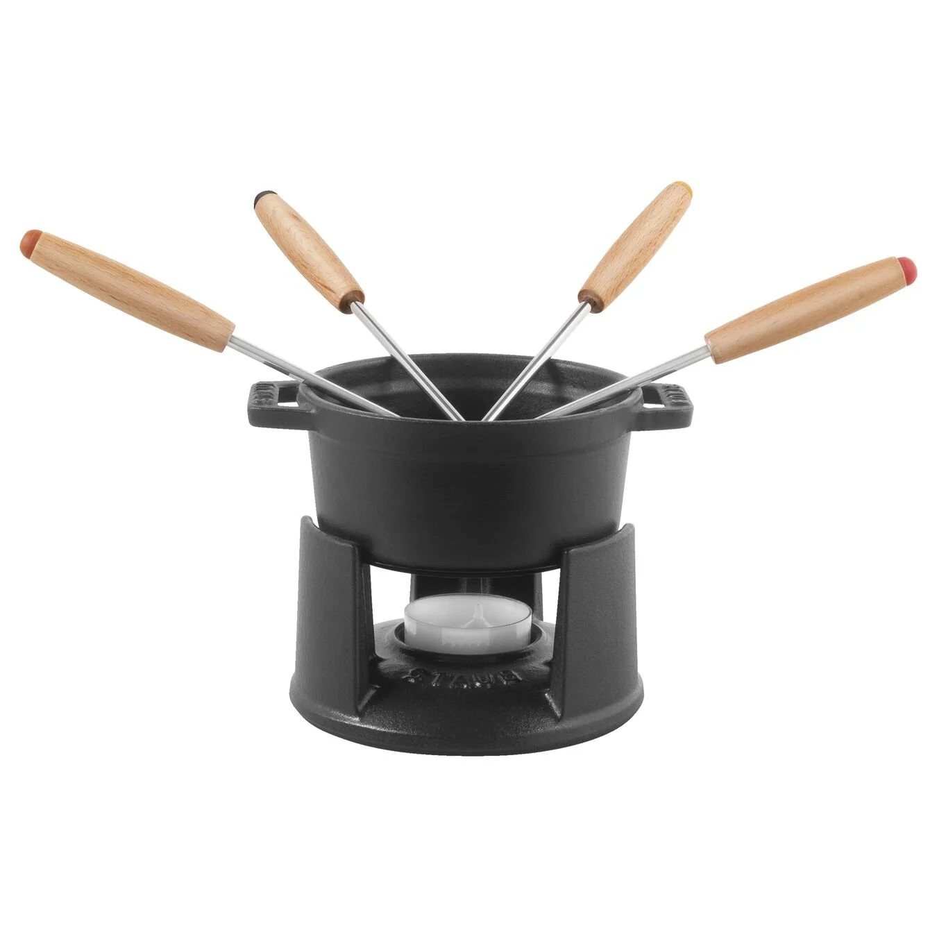 Staub 10 Cm Fondue Set Black 3 Staub 10 Cm Fondue Set Black - Image 3