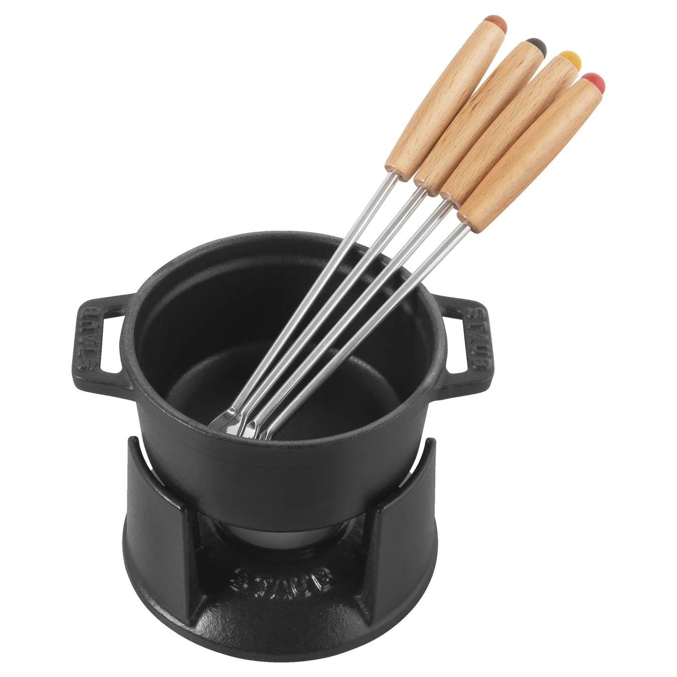 Staub 10 Cm Fondue Set Black 2 Staub 10 Cm Fondue Set Black - Image 2