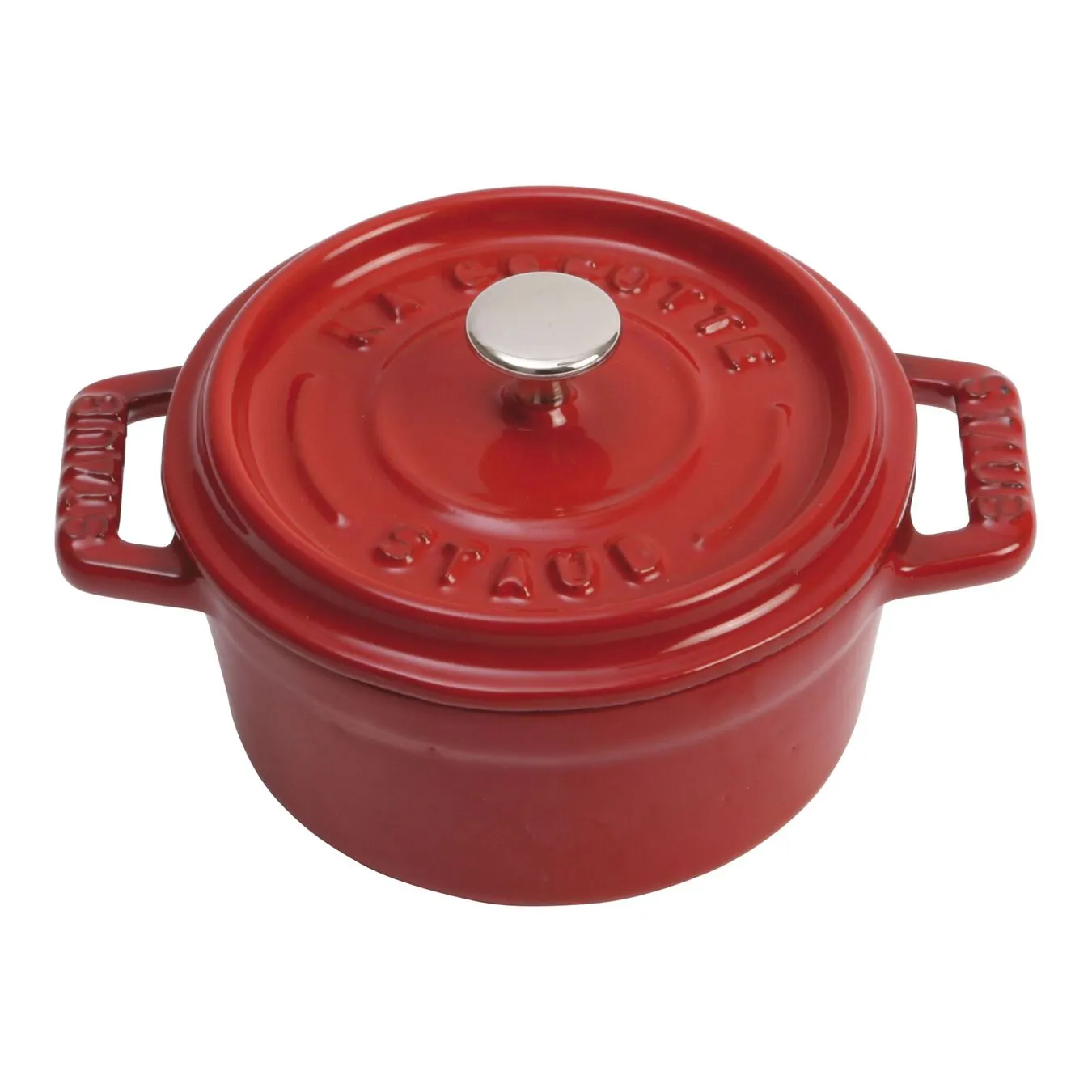 Staub 10 Cm Round Cast Iron Mini Cocotte Cherry 1 Staub 10 Cm Round Cast Iron Mini Cocotte Cherry