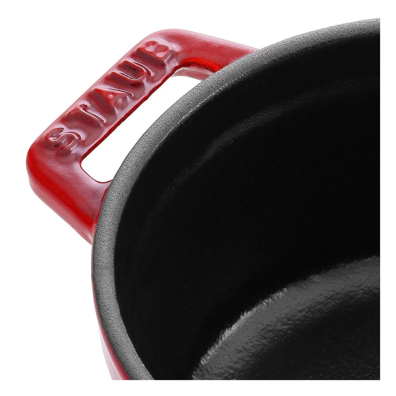 Staub 10 Cm Round Cast Iron Mini Cocotte Cherry 3 Staub 10 Cm Round Cast Iron Mini Cocotte Cherry - Image 3