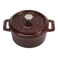 Staub 10 Cm Round Cast Iron Mini Cocotte Grenadine-red