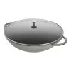Staub 37 Cm Cast Iron Wok With Glass Lid Graphite-grey