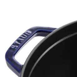 Staub 22 Cm Round Cast Iron Cocotte Dark-blue -Knives & Scissors Sales Store 40510 265 0 3