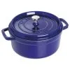 Staub 26 Cm Round Cast Iron Cocotte Dark-blue