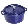 Staub 28 Cm Round Cast Iron Cocotte Dark-blue
