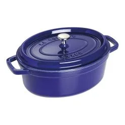 Staub 29 Cm Oval Cast Iron Cocotte Dark-blue