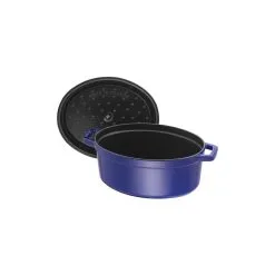 Staub 33 Cm Oval Cast Iron Cocotte Dark-blue -Knives & Scissors Sales Store 40510 288 0 5 2