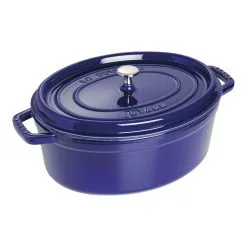 Staub 33 Cm Oval Cast Iron Cocotte Dark-blue