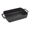 Staub 30 Cm X 20 Cm Rectangular Cast Iron Oven Dish Black