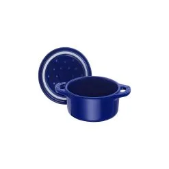 Staub 10 Cm Round Ceramic Mini Cocotte Dark-blue -Knives & Scissors Sales Store 40510 786 0 6