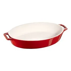 Staub 30 Cm Oval Ceramic Oven Dish Cherry