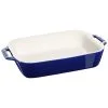 Staub 27 Cm X 20 Cm Rectangular Ceramic Oven Dish Dark-blue